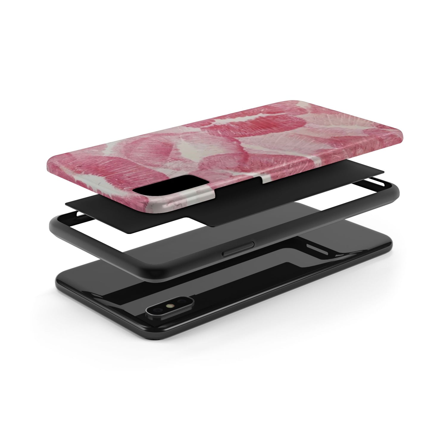 Pink Kiss Print Phone Case