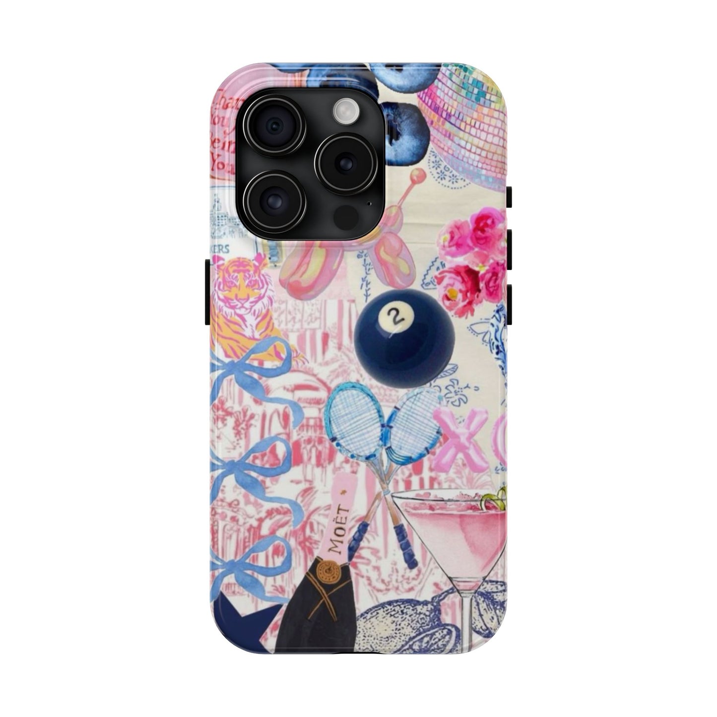 Vibrant Preppy Collage Phone Case.