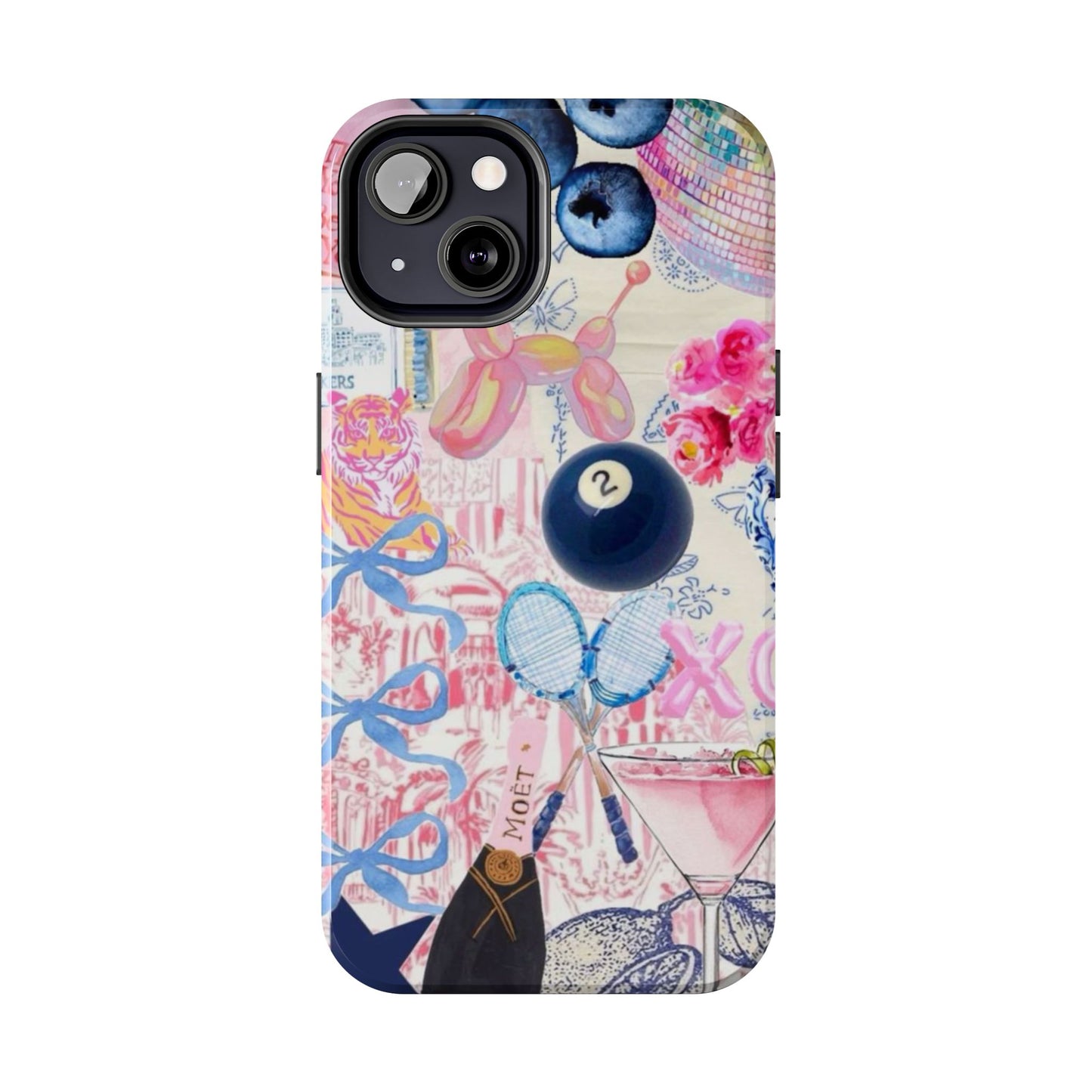 Vibrant Preppy Collage Phone Case.
