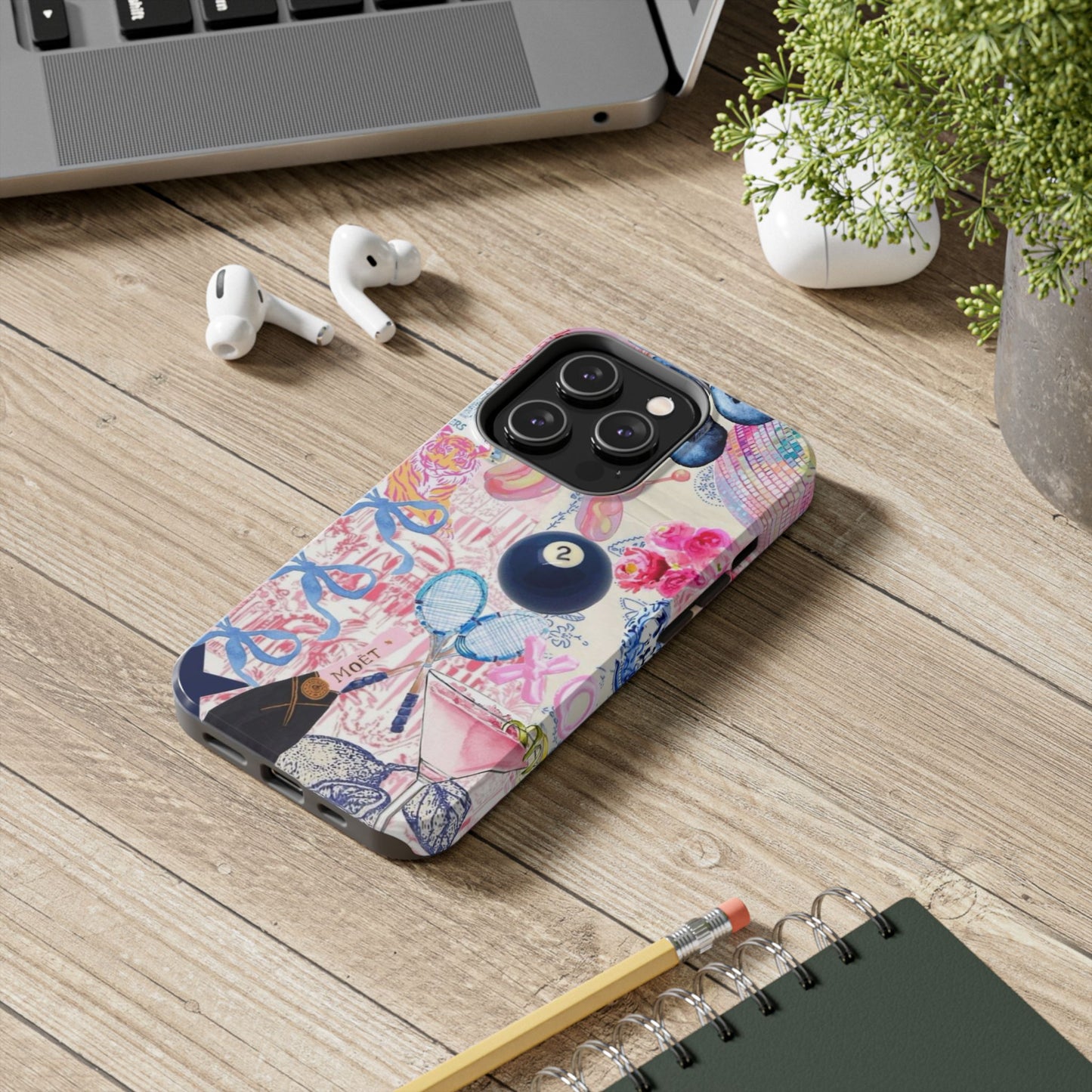 Vibrant Preppy Collage Phone Case.