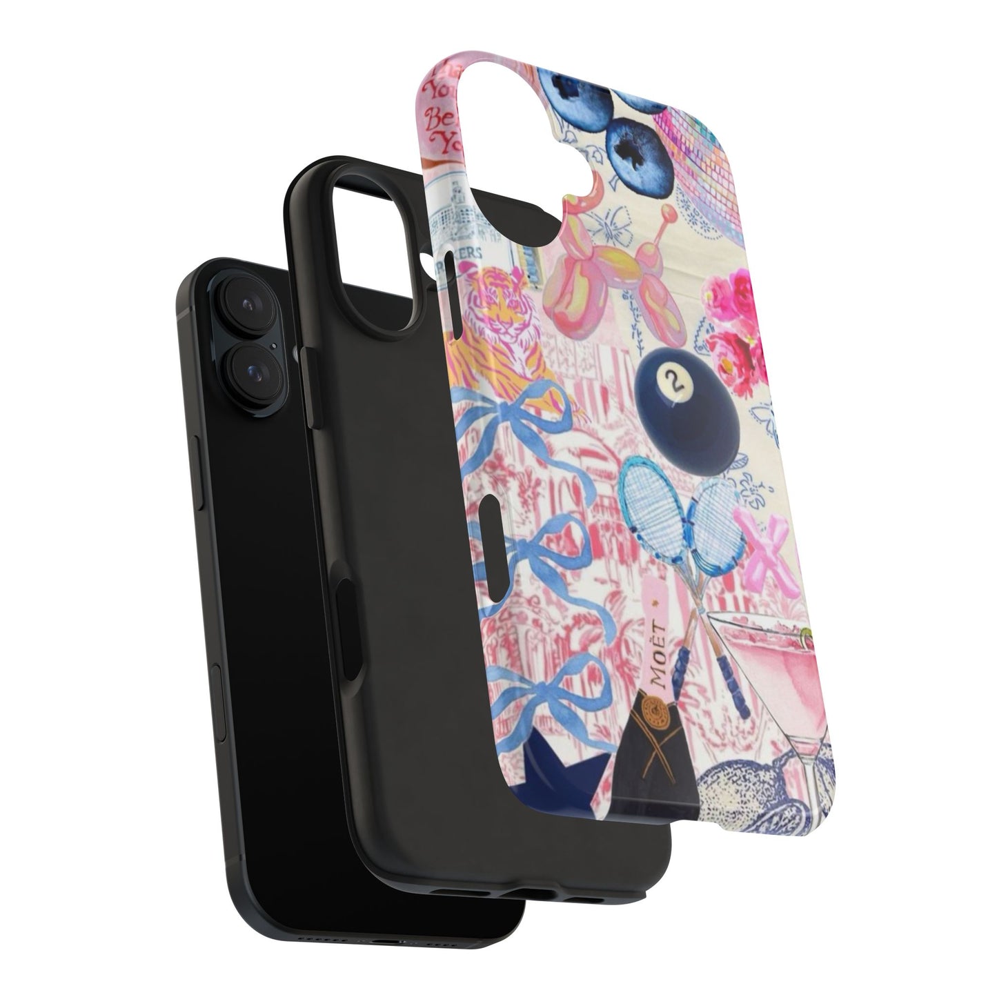 Vibrant Preppy Collage Phone Case.
