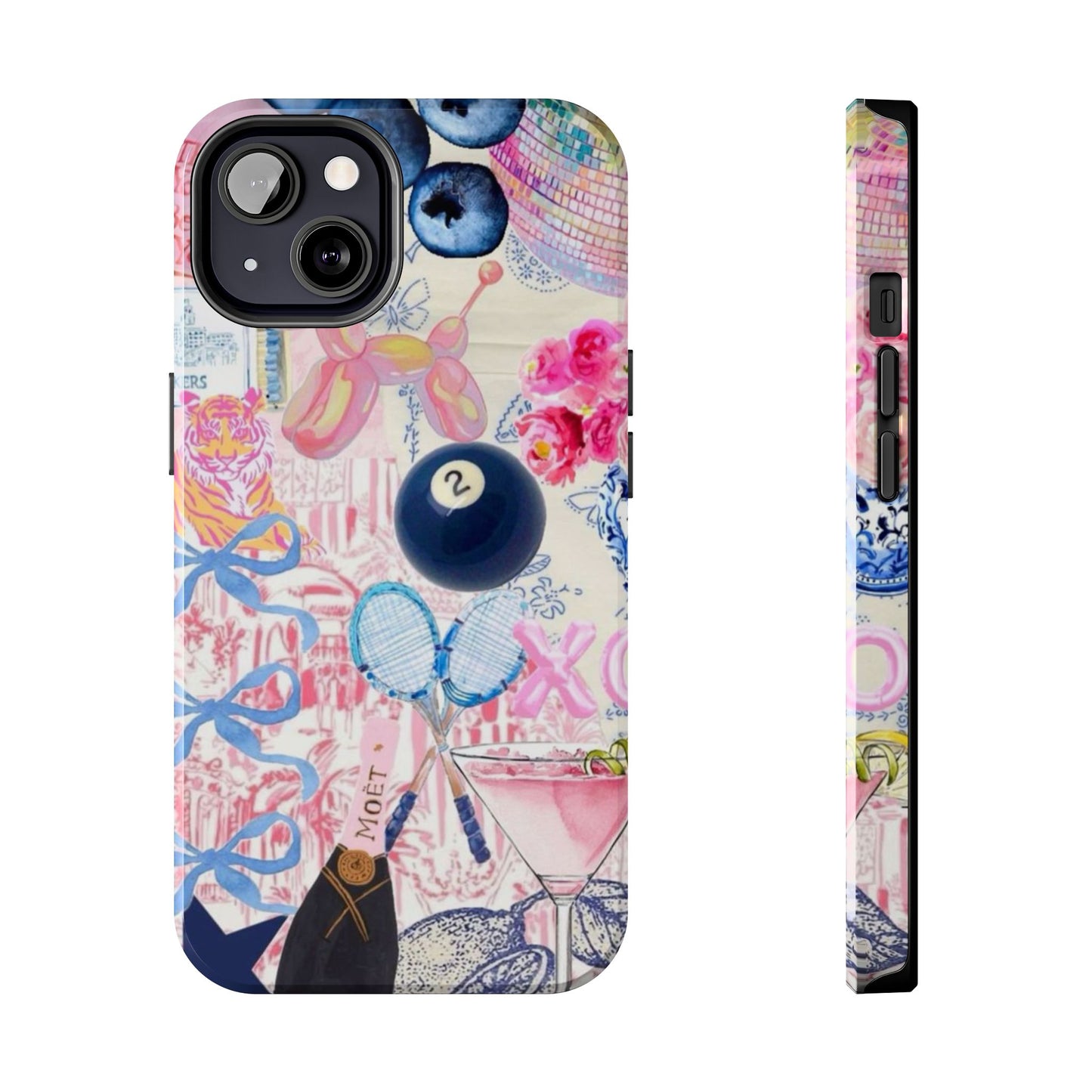 Vibrant Preppy Collage Phone Case.