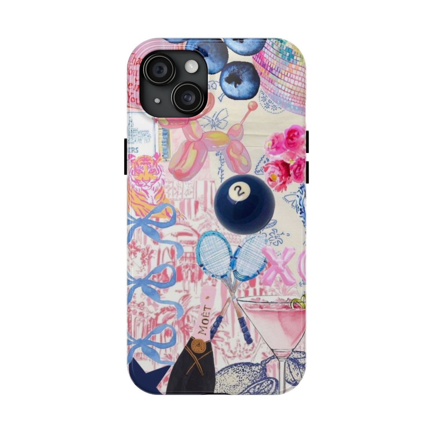 Vibrant Preppy Collage Phone Case.
