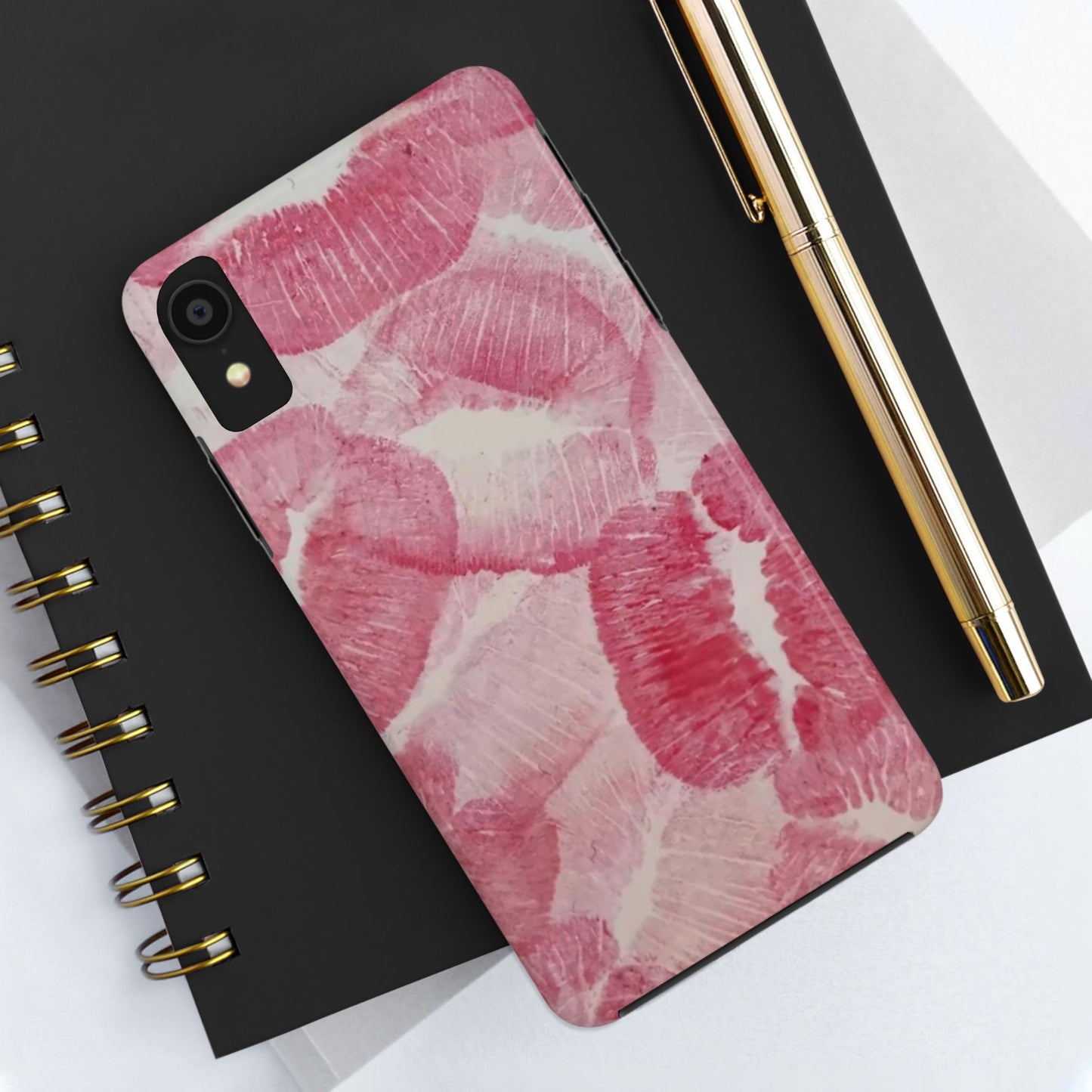 Pink Kiss Print Phone Case