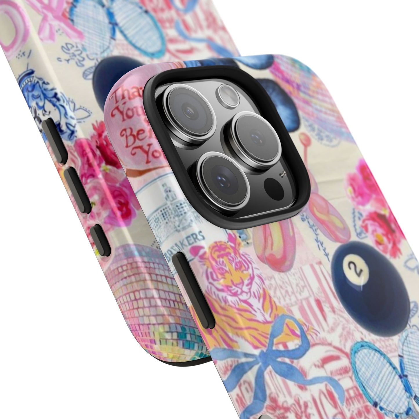 Vibrant Preppy Collage Phone Case.