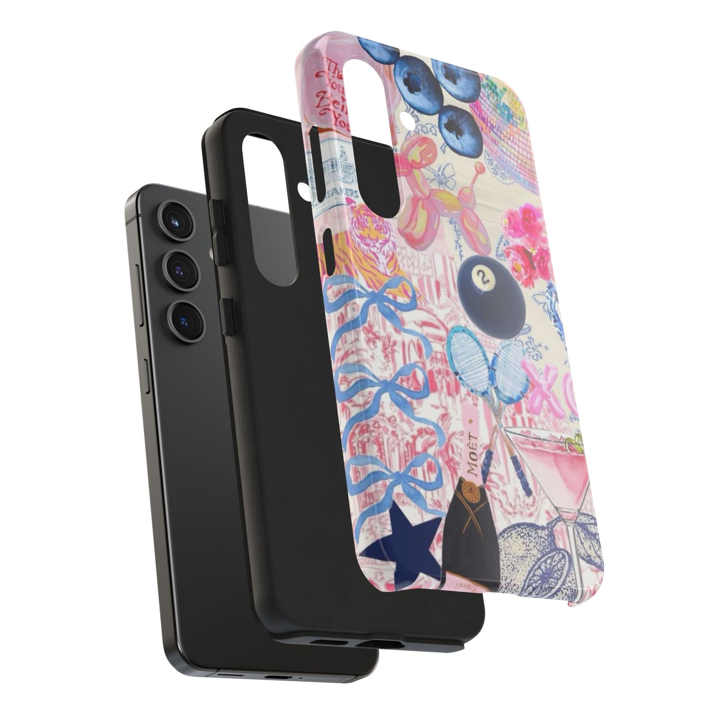 Vibrant Preppy Collage Phone Case.