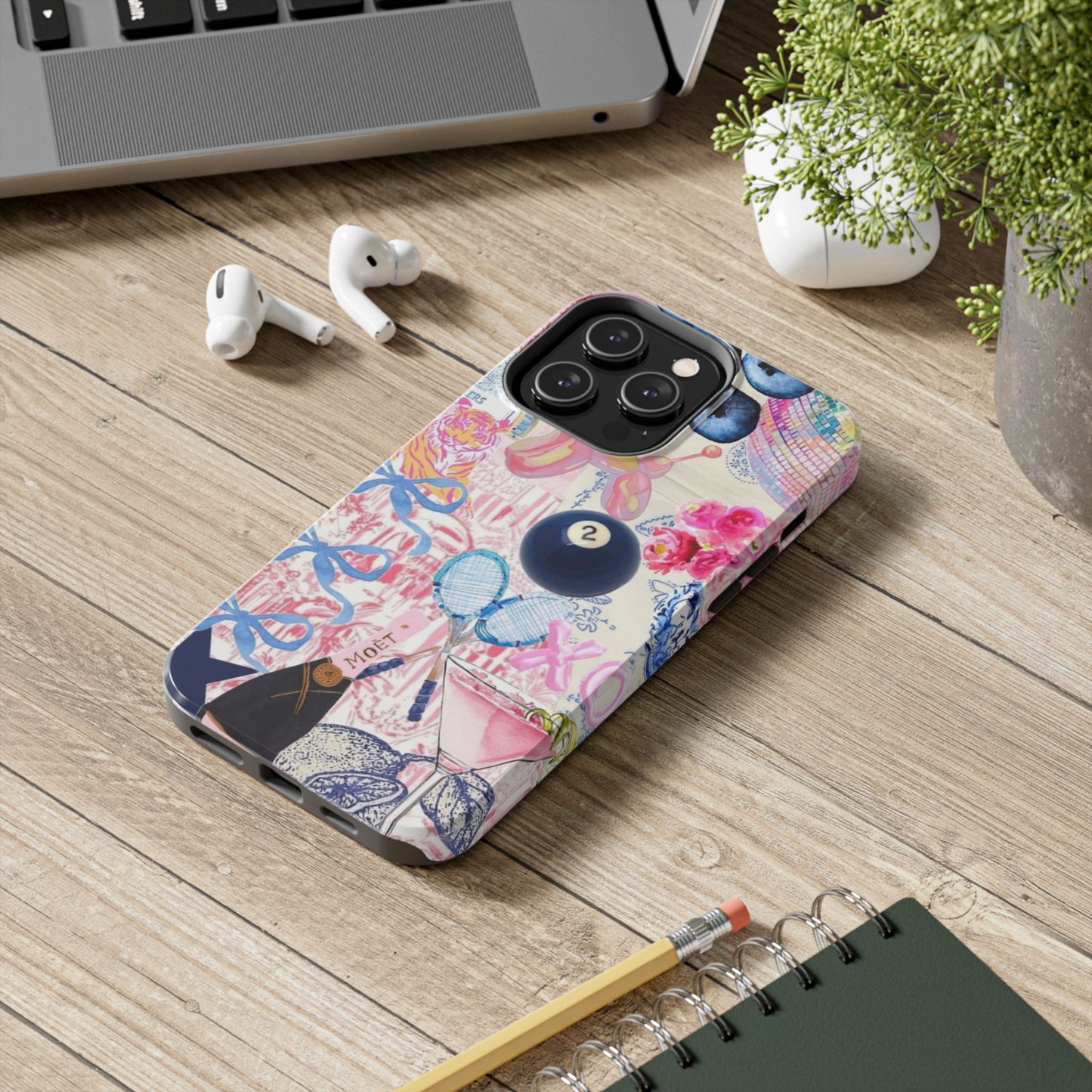 Vibrant Preppy Collage Phone Case.
