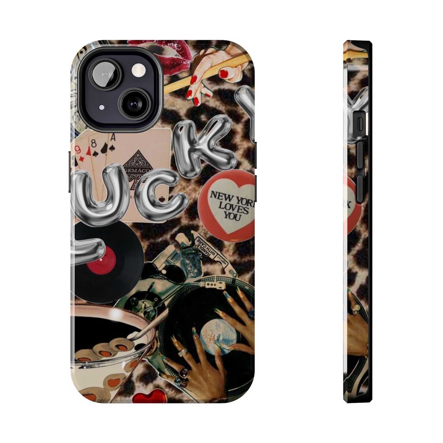 Lucy Phone Case, Retro, Photo Collage, Aesthetic