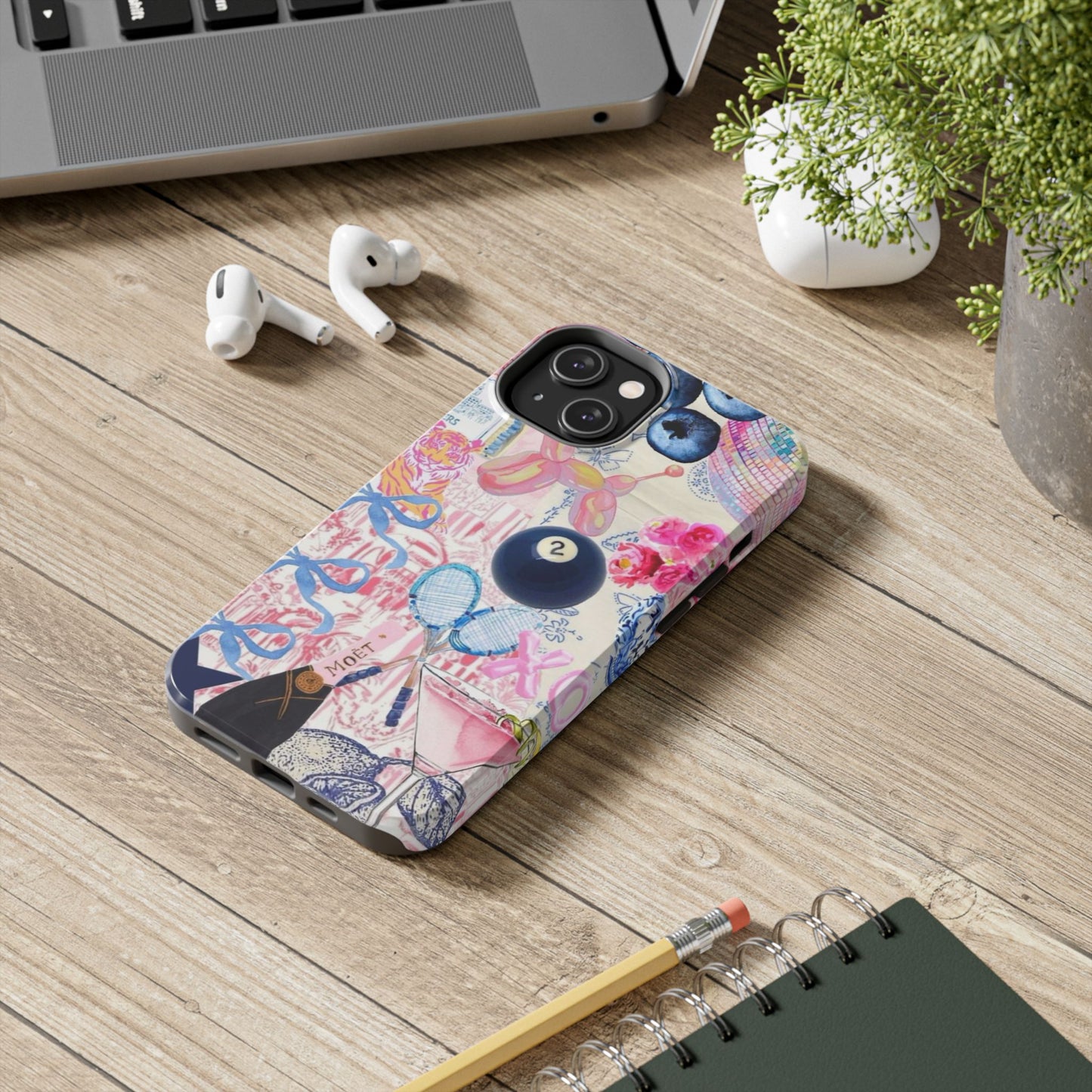 Vibrant Preppy Collage Phone Case.