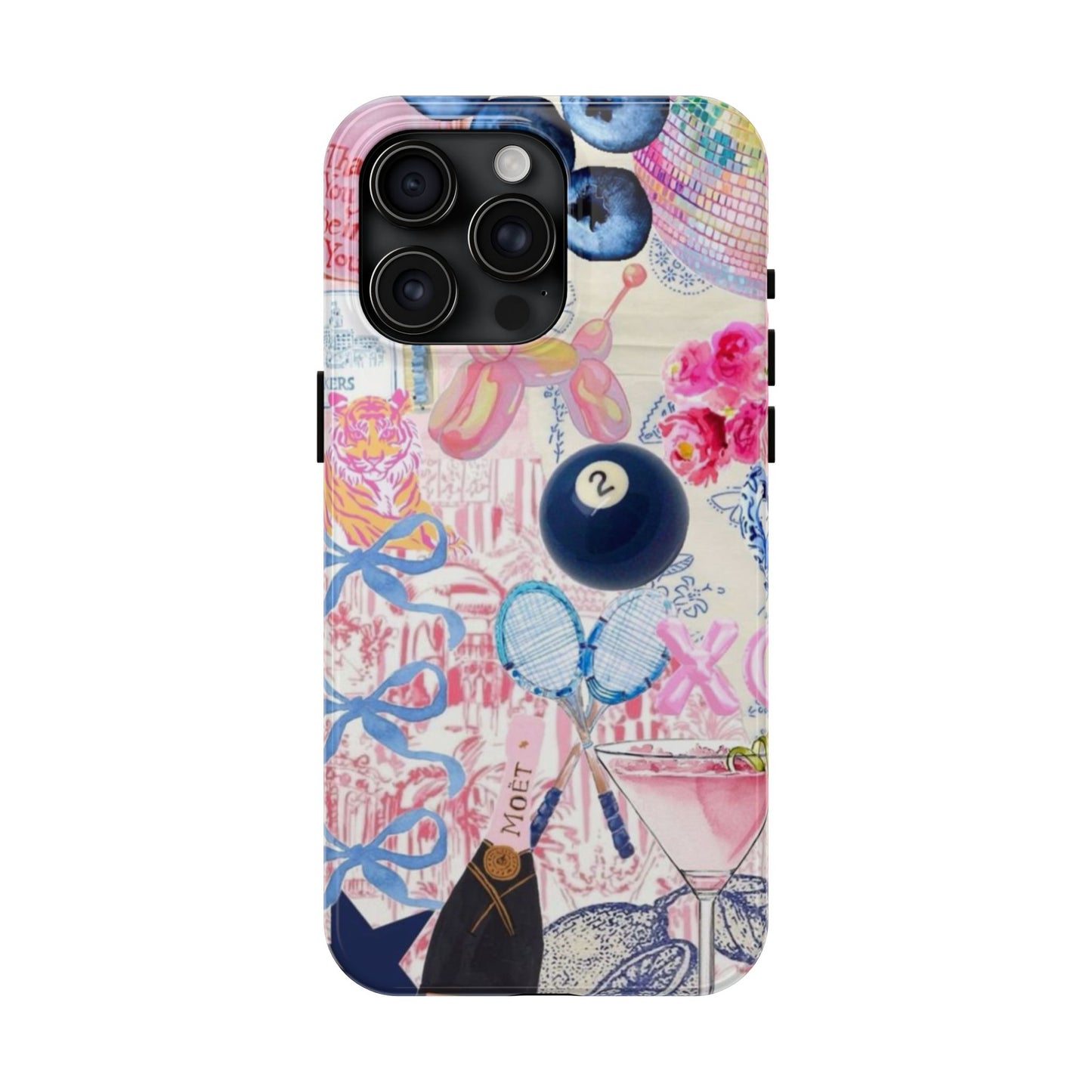 Vibrant Preppy Collage Phone Case.