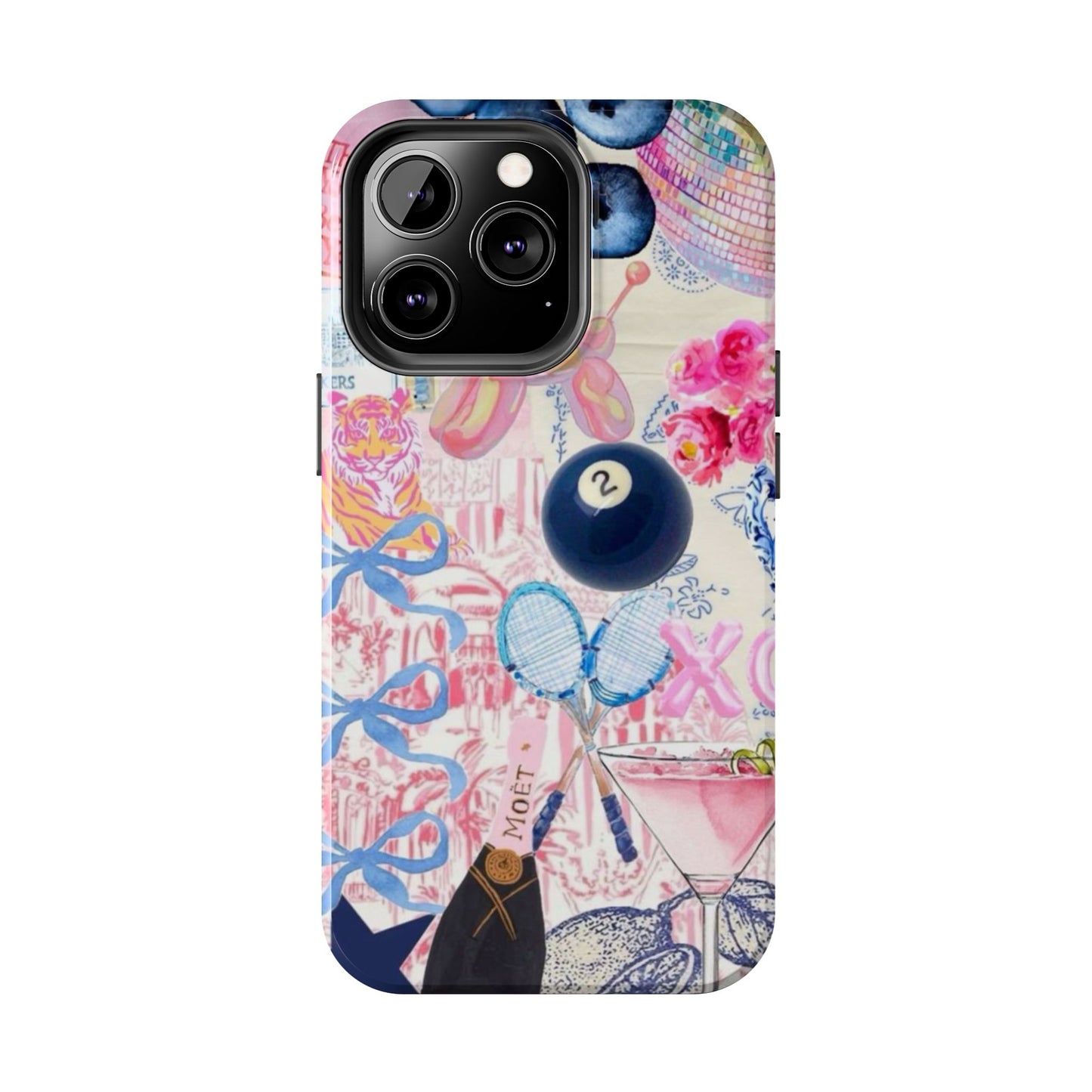 Vibrant Preppy Collage Phone Case.