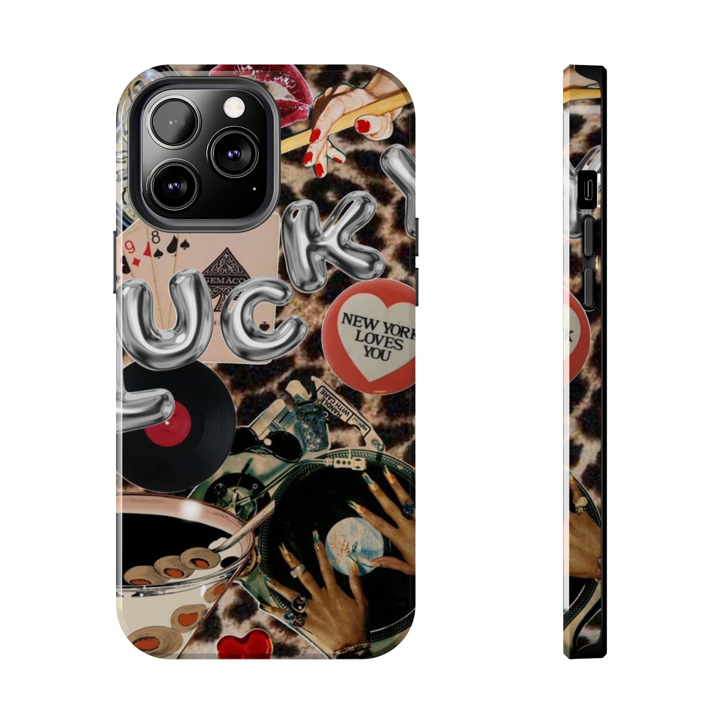 Lucy Phone Case, Retro, Photo Collage, Aesthetic