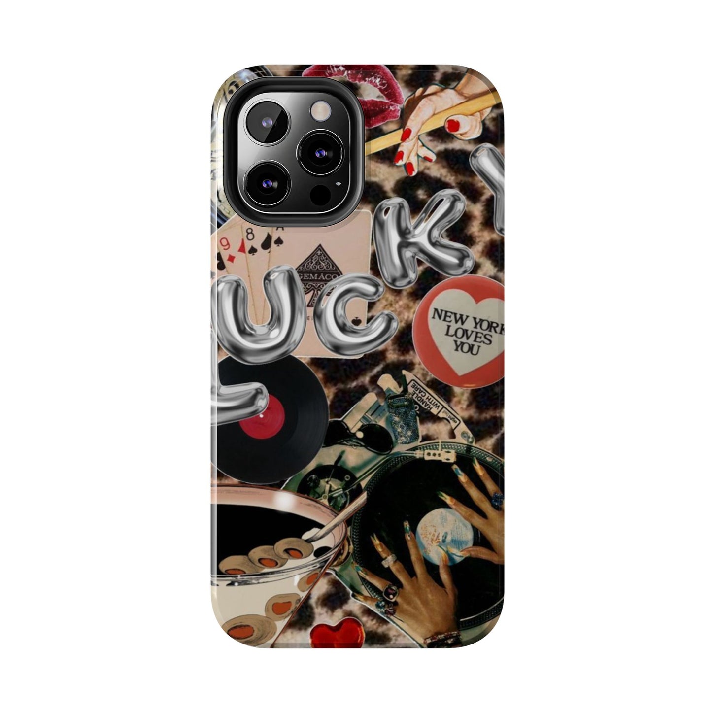 Lucy Phone Case, Retro, Photo Collage, Aesthetic