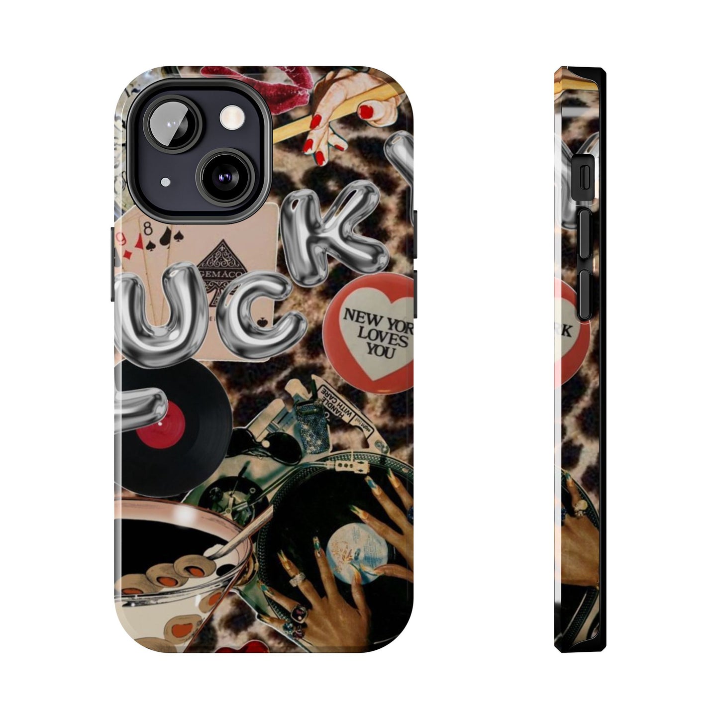 Lucy Phone Case, Retro, Photo Collage, Aesthetic