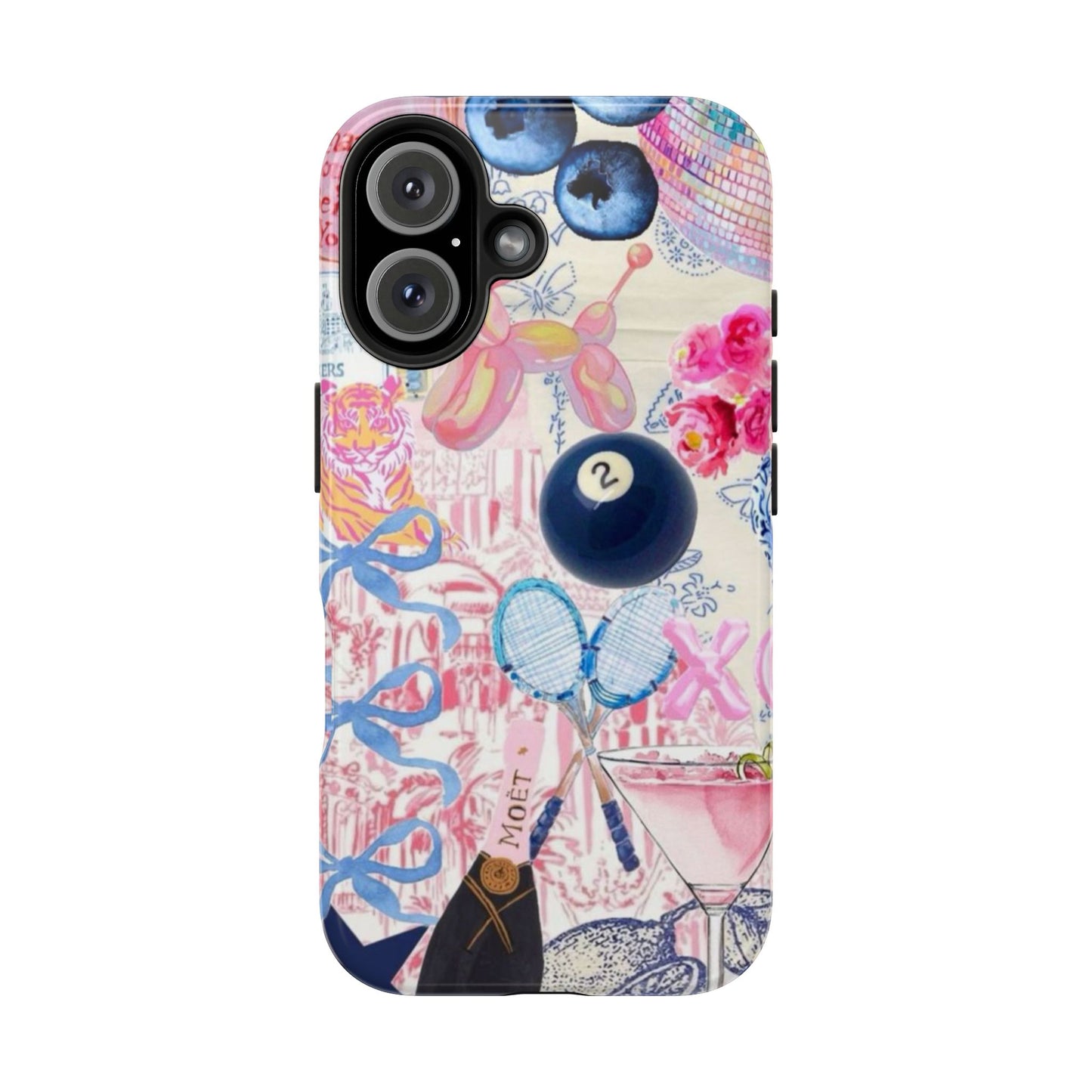 Vibrant Preppy Collage Phone Case.