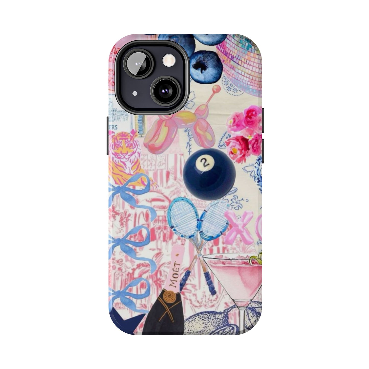 Vibrant Preppy Collage Phone Case.