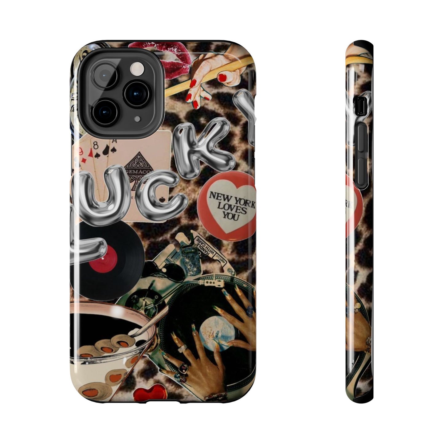 Lucy Phone Case, Retro, Photo Collage, Aesthetic