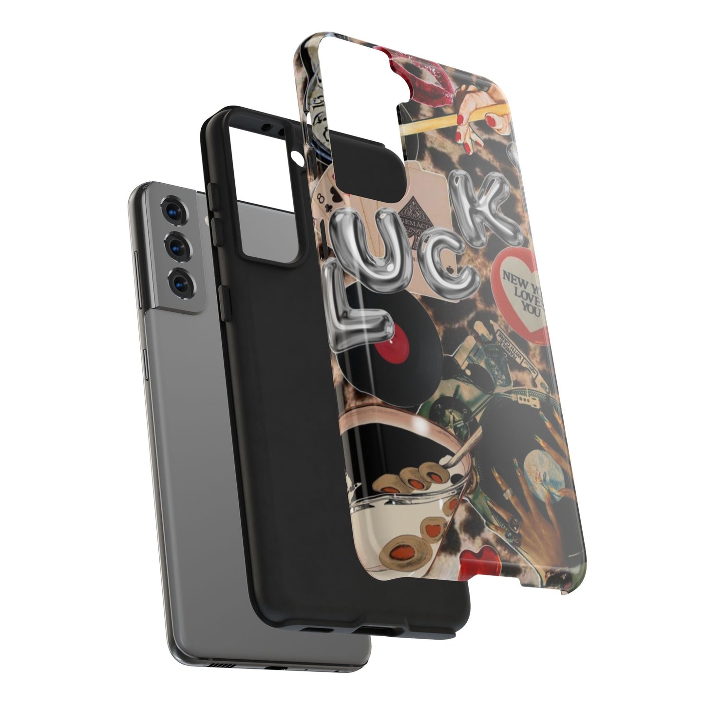 Lucy Phone Case, Retro, Photo Collage, Aesthetic
