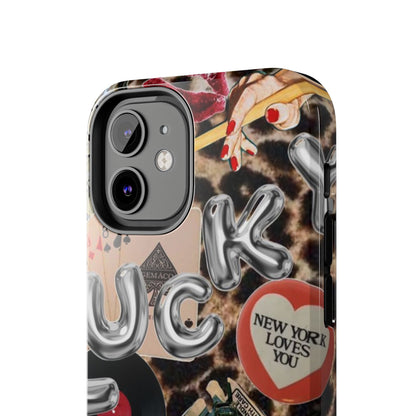 Lucy Phone Case, Retro, Photo Collage, Aesthetic