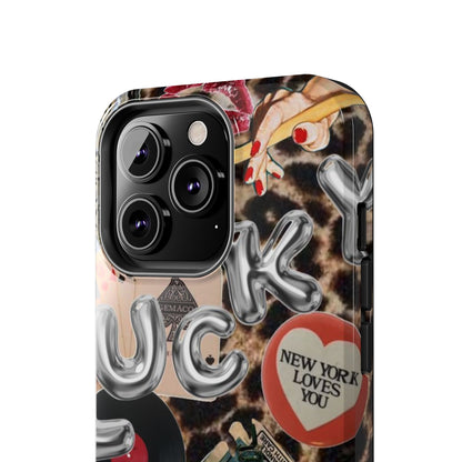 Lucy Phone Case, Retro, Photo Collage, Aesthetic