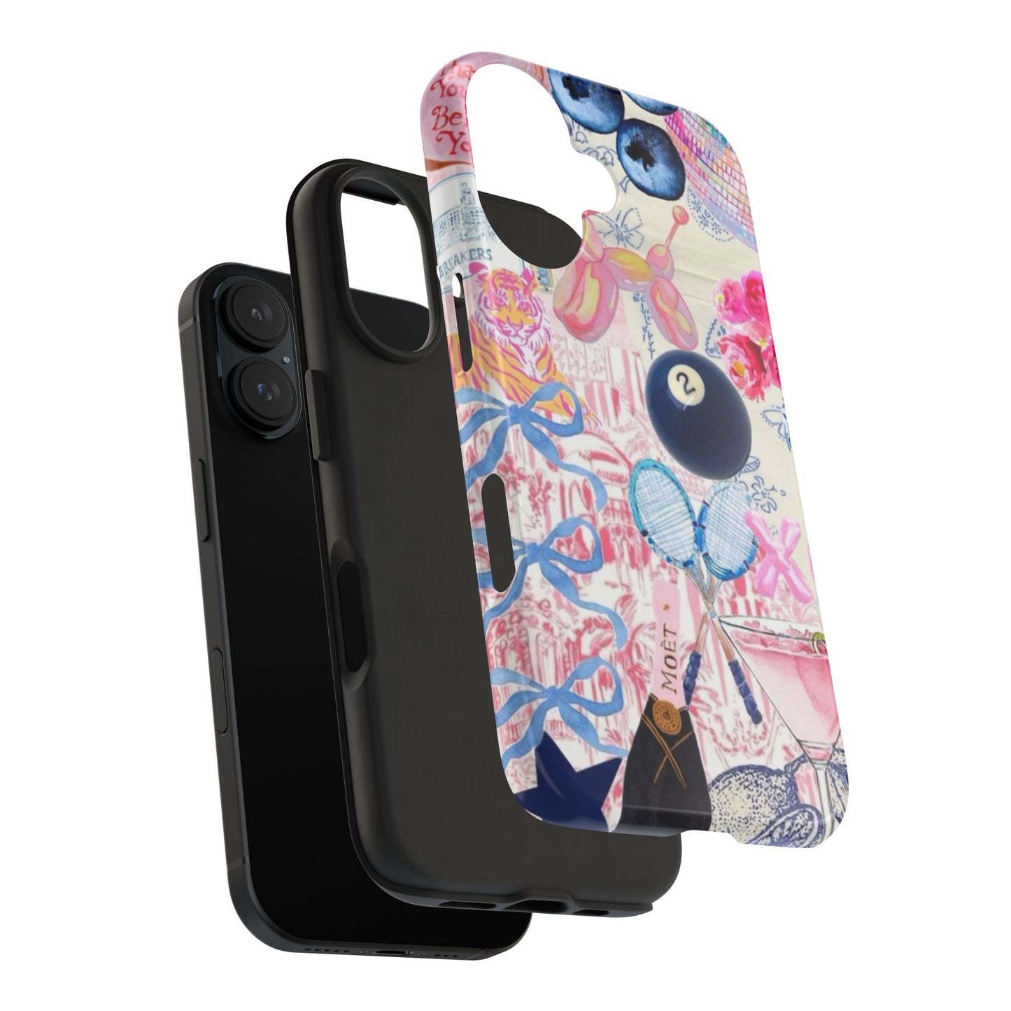 Vibrant Preppy Collage Phone Case.