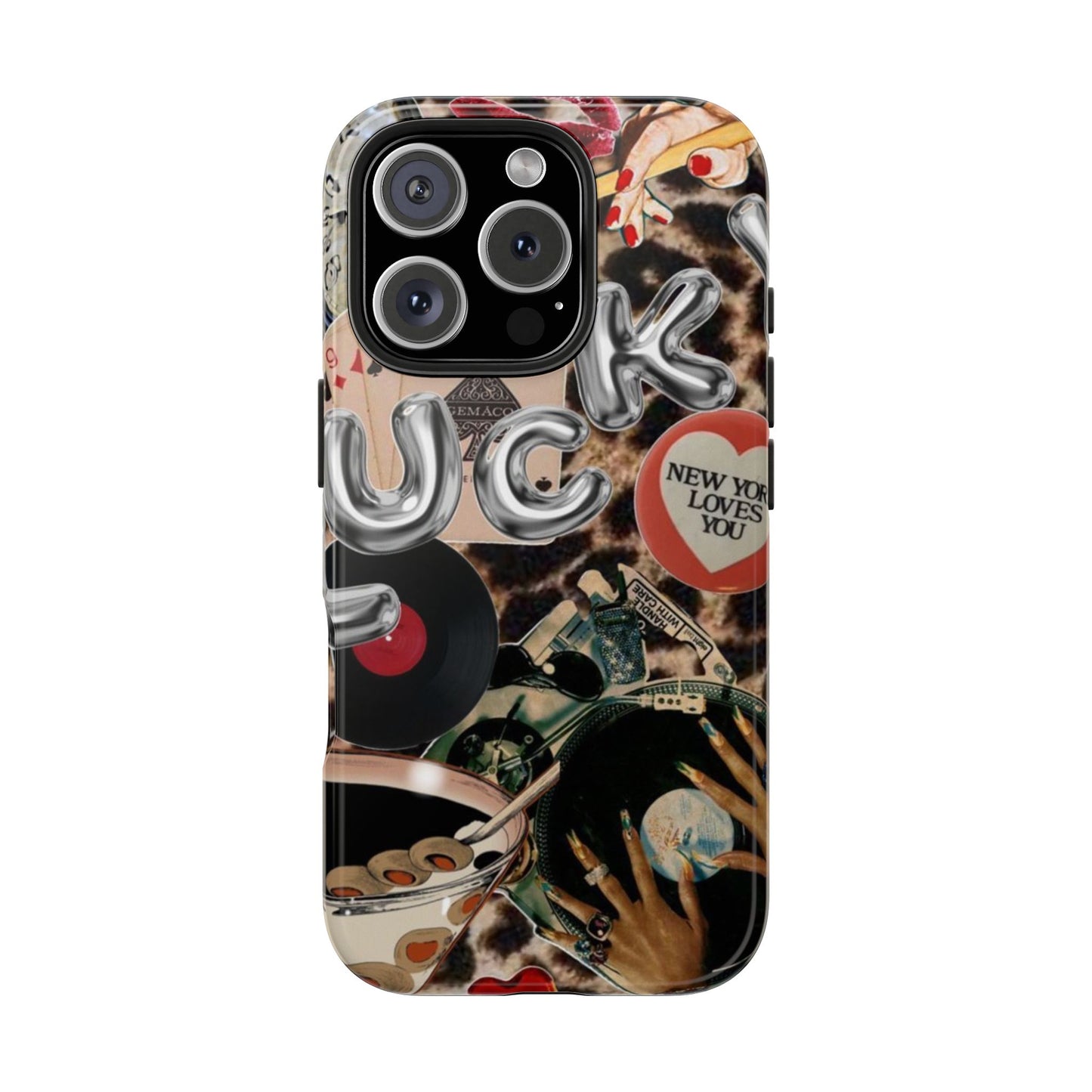 Lucy Phone Case, Retro, Photo Collage, Aesthetic