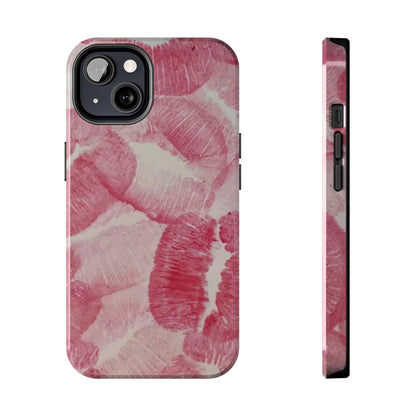 Pink Kiss Print Phone Case