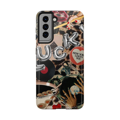 Lucy Phone Case, Retro, Photo Collage, Aesthetic