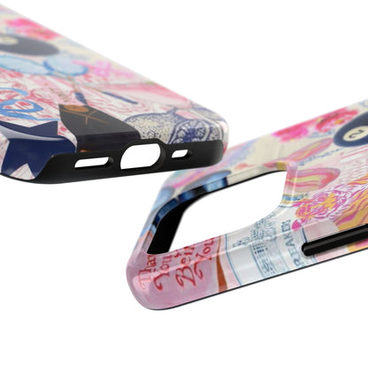 Vibrant Preppy Collage Phone Case.