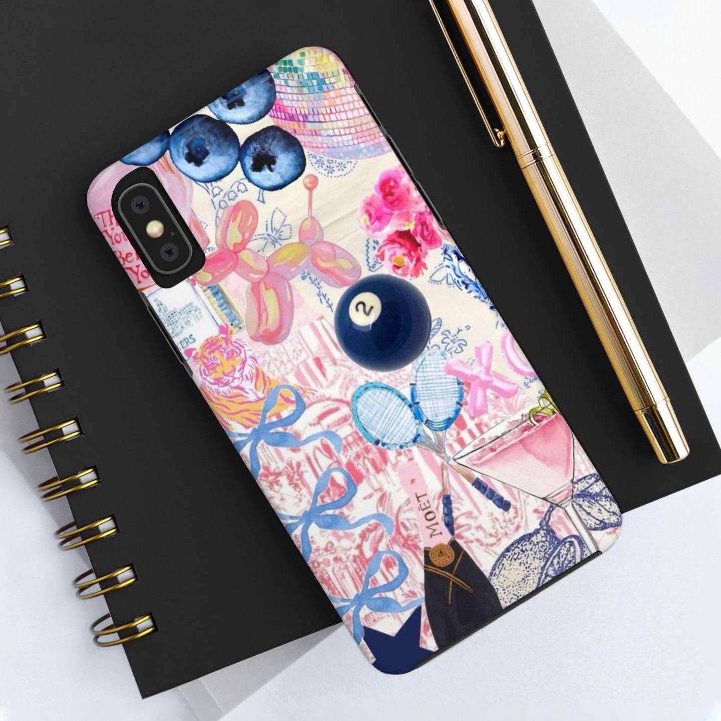 Vibrant Preppy Collage Phone Case.