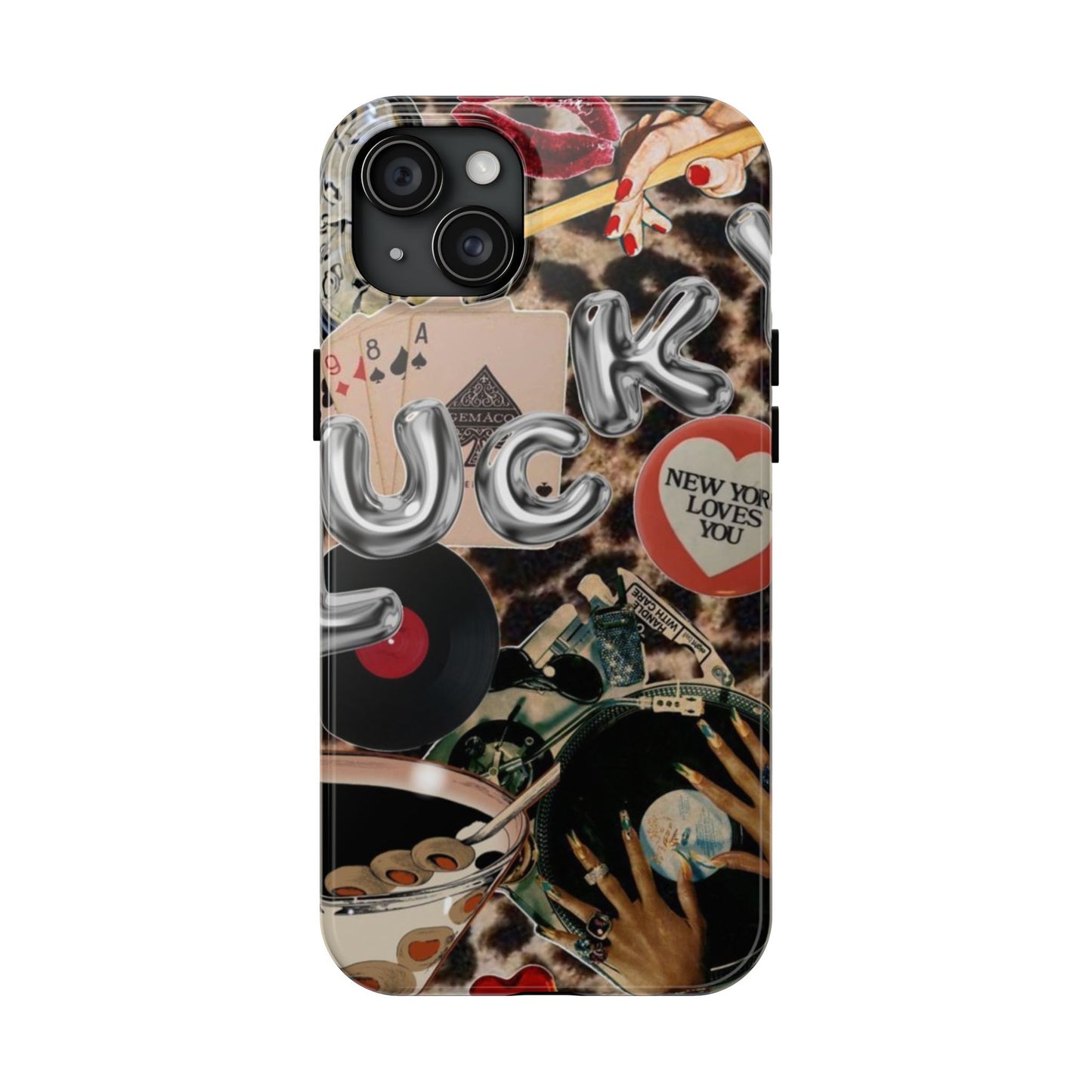 Lucy Phone Case, Retro, Photo Collage, Aesthetic