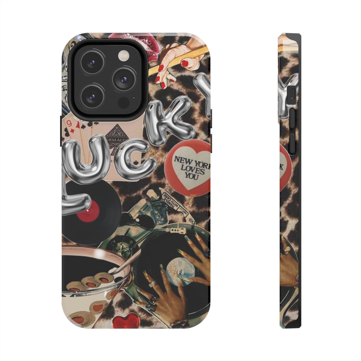 Lucy Phone Case, Retro, Photo Collage, Aesthetic