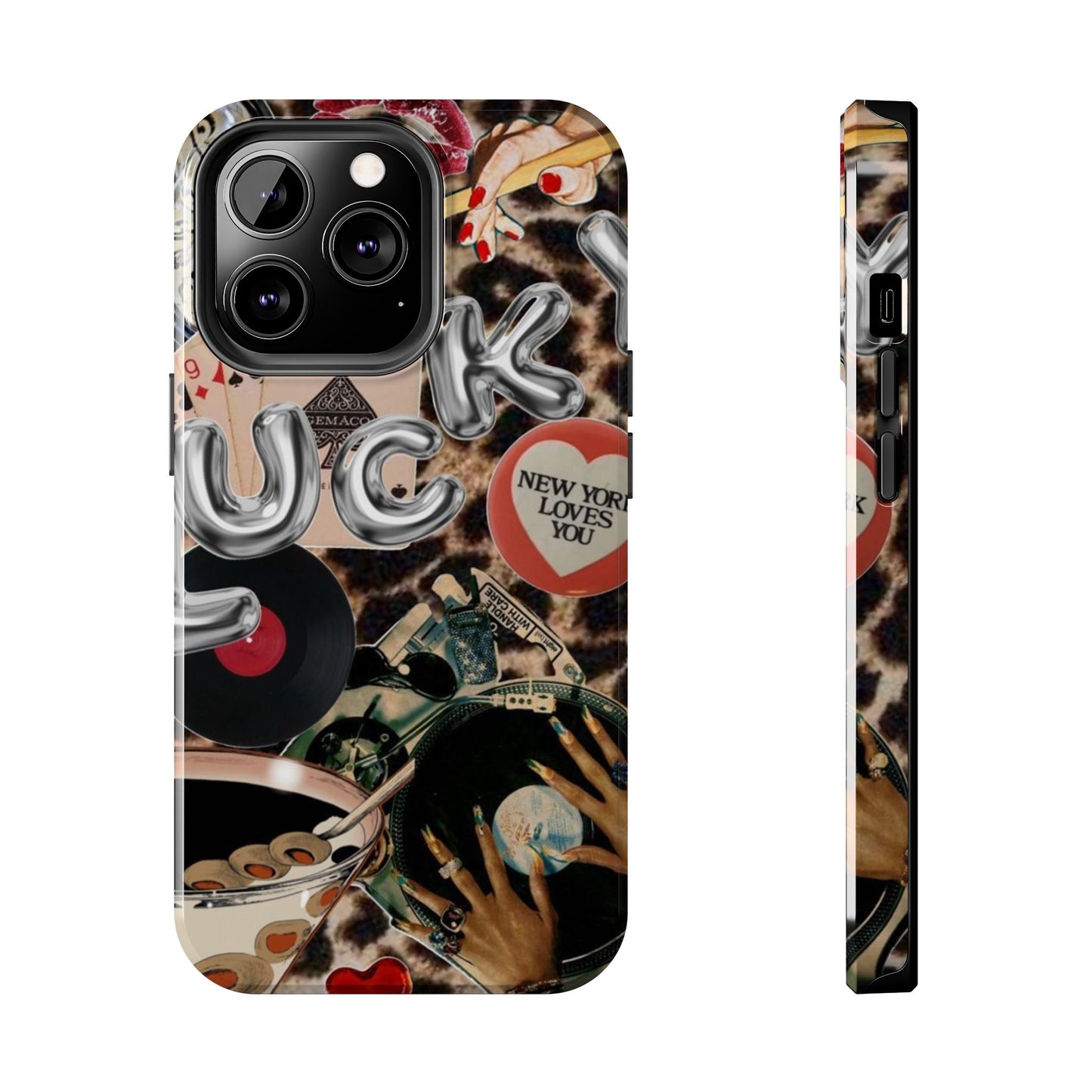 Lucy Phone Case, Retro, Photo Collage, Aesthetic