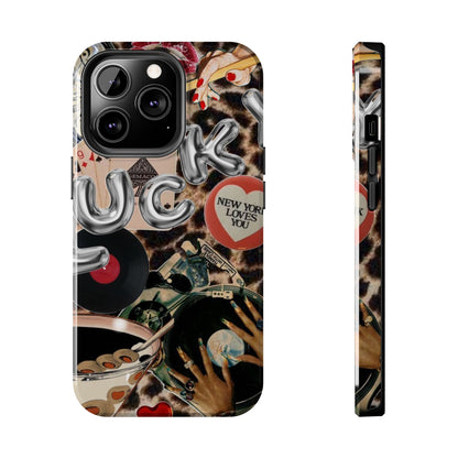 Lucy Phone Case, Retro, Photo Collage, Aesthetic