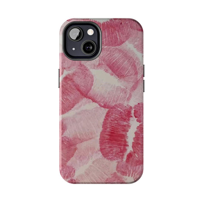 Pink Kiss Print Phone Case