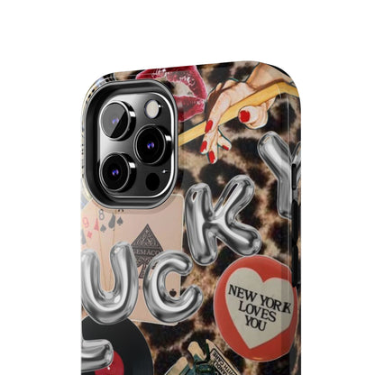 Lucy Phone Case, Retro, Photo Collage, Aesthetic