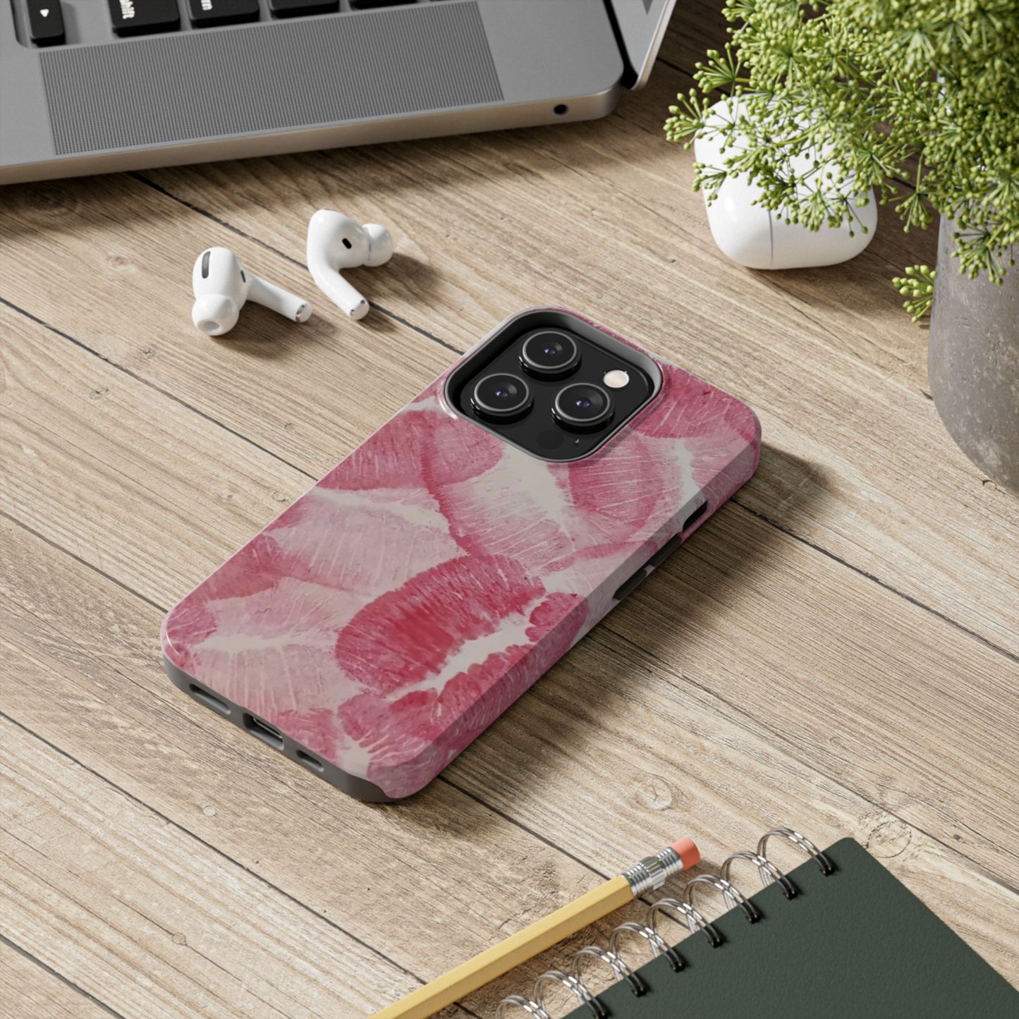 Pink Kiss Print Phone Case