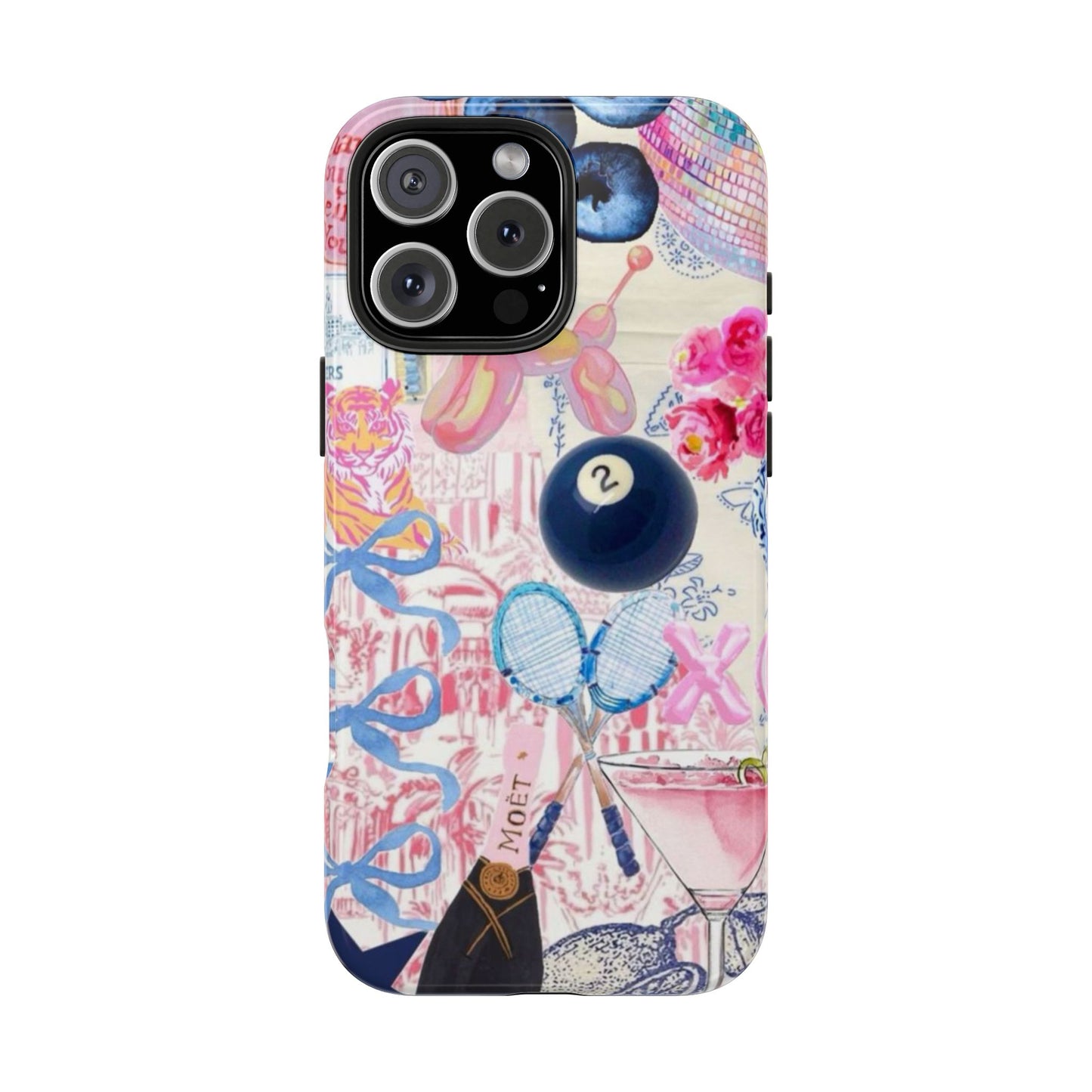 Vibrant Preppy Collage Phone Case.