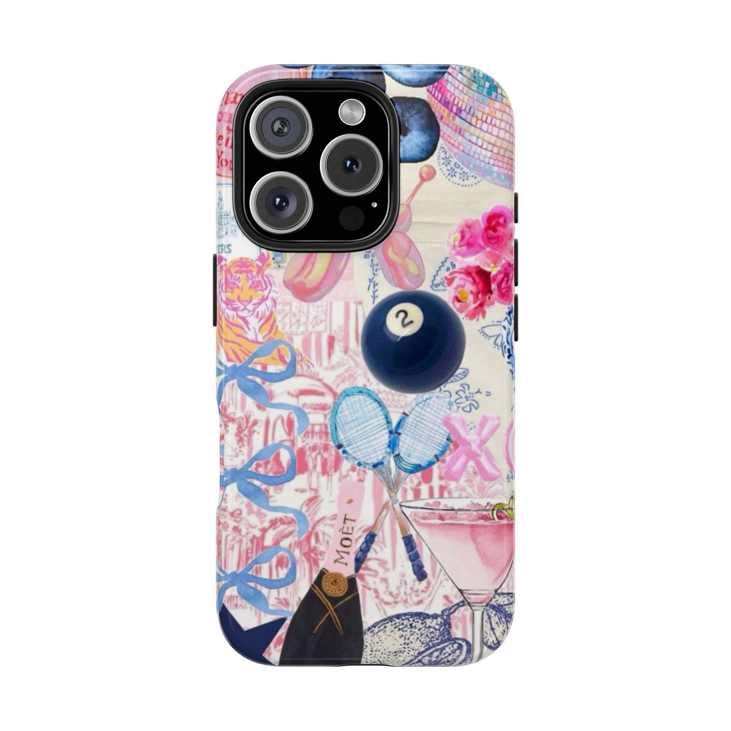 Vibrant Preppy Collage Phone Case.