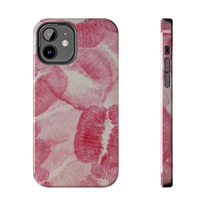 Pink Kiss Print Phone Case