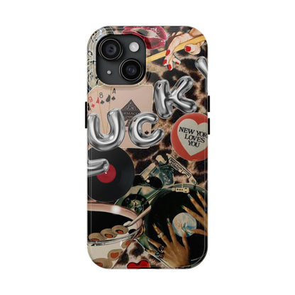 Lucy Phone Case, Retro, Photo Collage, Aesthetic