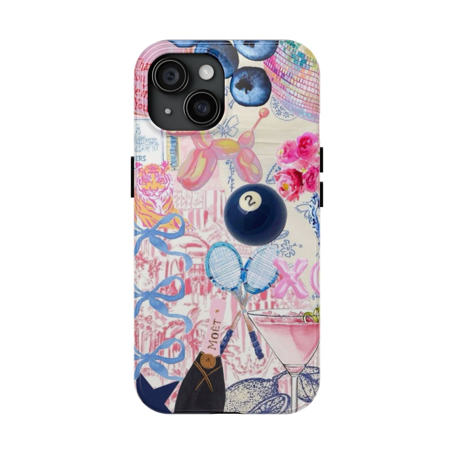 Vibrant Preppy Collage Phone Case.