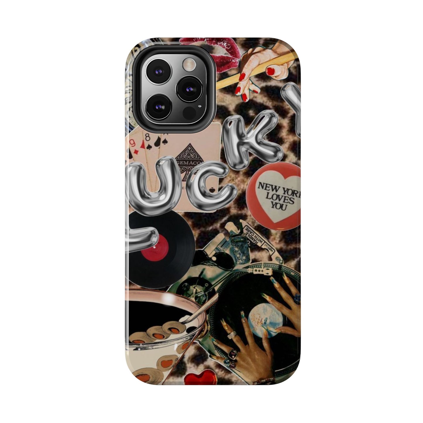 Lucy Phone Case, Retro, Photo Collage, Aesthetic