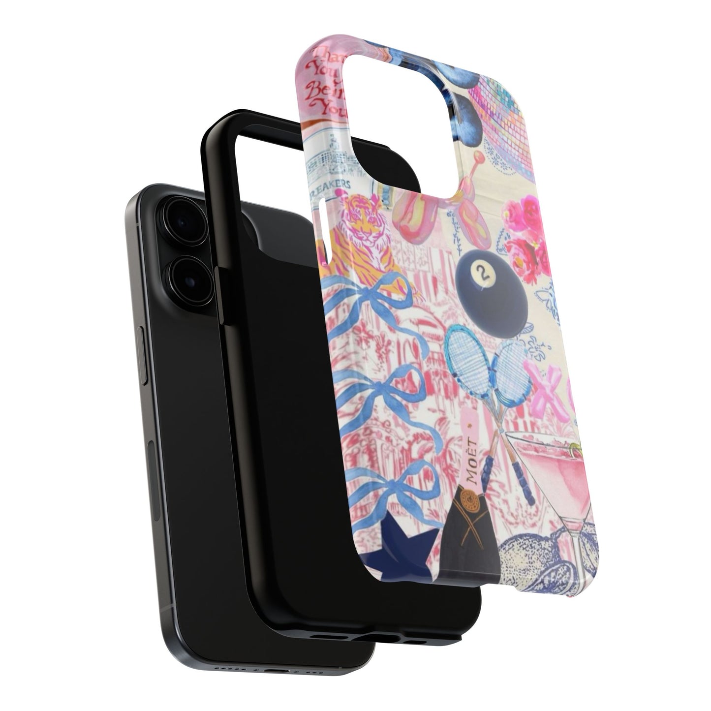 Vibrant Preppy Collage Phone Case.