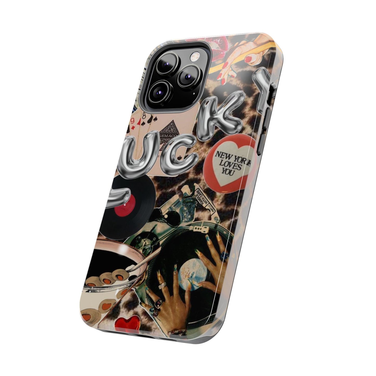 Lucy Phone Case, Retro, Photo Collage, Aesthetic