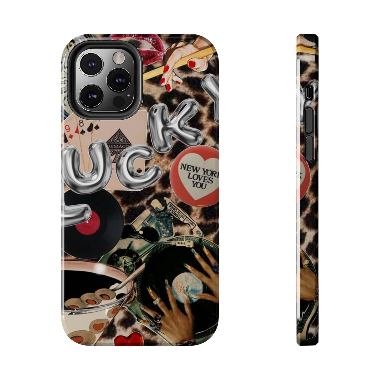 Lucy Phone Case, Retro, Photo Collage, Aesthetic