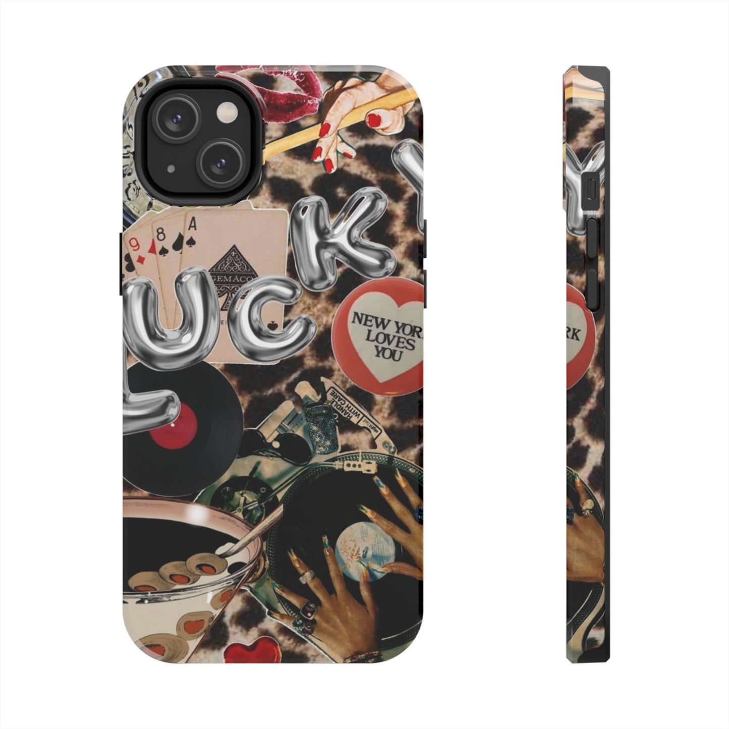Lucy Phone Case, Retro, Photo Collage, Aesthetic