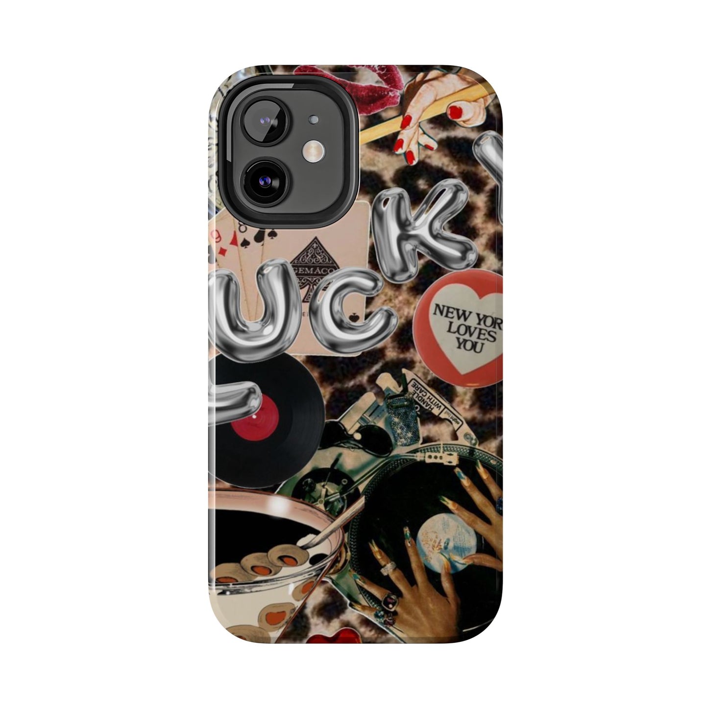Lucy Phone Case, Retro, Photo Collage, Aesthetic