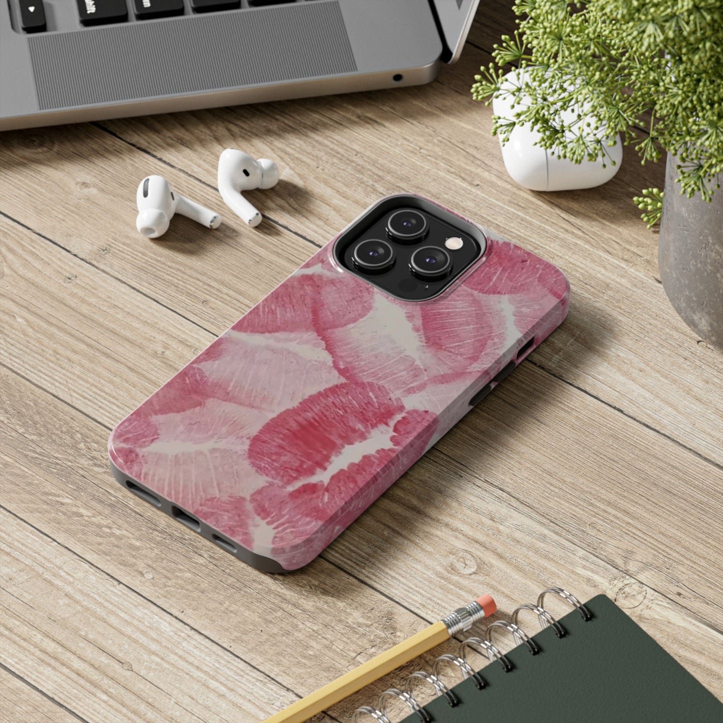 Pink Kiss Print Phone Case