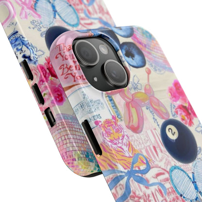 Vibrant Preppy Collage Phone Case.